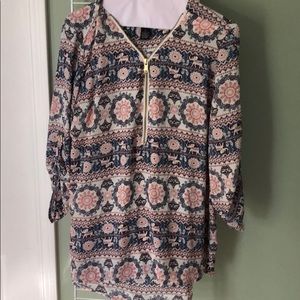 Elephant print tunic